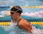 Canada's Allison Higson competing in the swimming event at the 1988 Olympic games in Seoul. (CP PHOTO/ COA/ Cromby McNeil)