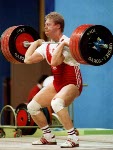 Canada's Guy Greavette competing in the weightlifting event at the 1988 Olympic games in Seoul. (CP PHOTO/ COA/ Tim O'Lett)
