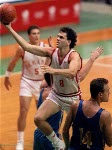 Canada's Alan Kristmanson (#8) competing in the basketball event at the 1988 Olympic games in Seoul. (CP PHOTO/ COA/ F. Scott Grant)