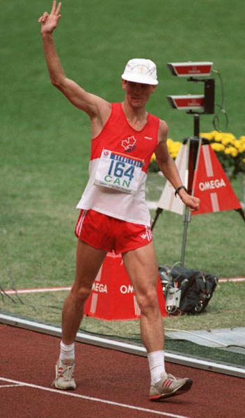 Canada's Guillaume Leblanc competing in an athletics event at the 1988 Olympic games in Seoul. (CP PHOTO/ COA/ Cromby McNeil)