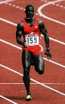 Canada's Ben Johnson competing in the 100m event at the 1992 Olympic games in Barcelona. (CP PHOTO/ COA/ Claus Andersen)