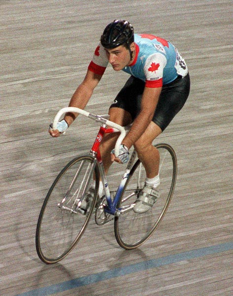 Canada's Gianni Vignaduzzi participating in the cycling event at the 1988 Olympic games in Seoul. (CP PHOTO/ COA/ Cromby McNeil)