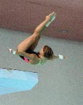 Canada's Debbie Fuller competing in the diving event at the 1988 Olympic games in Seoul. (CP PHOTO/ COA/Cromby McNeil)