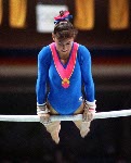 Canada's Monica Covacci competing in the gymnastics event at the 1988 Olympic games in Seoul. (CP PHOTO/ COA/ Tim O'lett)