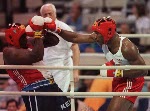 Canada's Lennox Lewis celebrates his gold medal win in the boxing event at the 1988 Olympic games in Seoul. (CP PHOTO/ COA/ S.Grant)