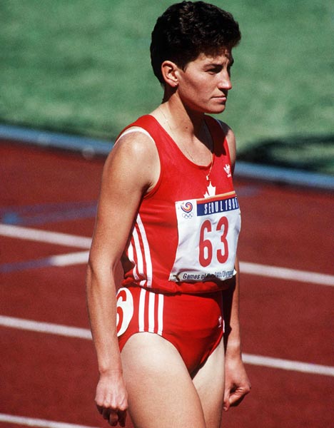 Canada's Mary Burzminski competing in the 800m  event at the 1988 Olympic games in Seoul. (CP PHOTO/ COA/F.S.Grant)