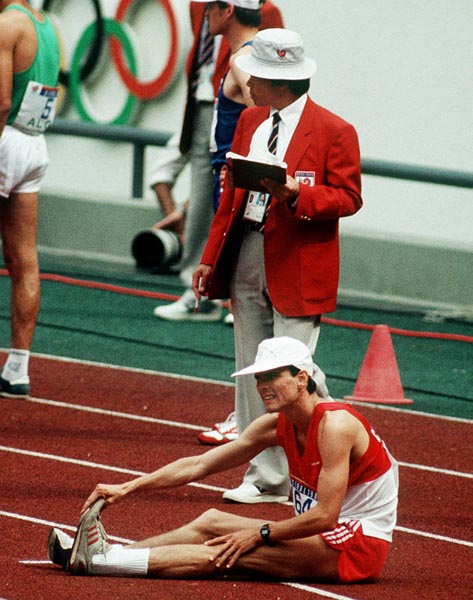 Canada's Guillaume Leblanc competing in the 20km walk event at the 1988 Olympic games in Seoul. (CP PHOTO/ COA/F.S.Grant)