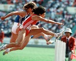 Canada's Julie Rocheleau competing in the 100m event at the 1988 Olympic games in Seoul. (CP PHOTO/ COA/F.S.Grant)