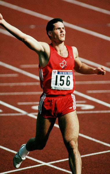 Canada's John Graham competing in the 400m hurdles event at the 1988 Olympic games in Seoul. (CP PHOTO/ COA/ F.S.Grant)