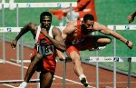 Canada's Mark McKoy competing in an athletics event at the 1988 Olympic games in Seoul. (CP PHOTO/ COA/ Cromby McNeil)
