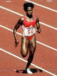 Canada's Angela Bailey competing in the 100m  event at the 1988 Olympic games in Seoul. (CP PHOTO/ COA/F.S.Grant)