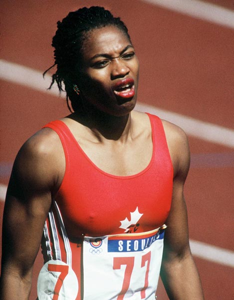 Canada's Jillian Richardson competing in the 400m  event at the 1988 Olympic games in Seoul. (CP PHOTO/ COA/F.S.Grant)