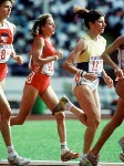 Canada's Nancy Tinari (#82) competing in the 10 000m event at the 1988 Olympic games in Seoul. (CP PHOTO/ COA/F.S.Grant)
