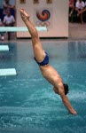Canada's David Beard competing in the diving event at the 1992 Olympic games in Barcelona. (CP PHOTO/ COA/ Claus Andersen)