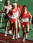Canada's Odette Lapierre competing in the marathon  event at the 1988 Olympic games in Seoul. (CP PHOTO/ COA/F.S.Grant)