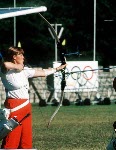 Canada's Lucille Lessard chosen for the archery team but did not compete in the boycotted 1980 Moscow Olympics . (CP Photo/COA)
