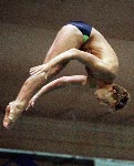 Canada's Debbie Fuller competing in the diving event at the 1988 Olympic games in Seoul. (CP PHOTO/ COA/ F. Scott Grant)