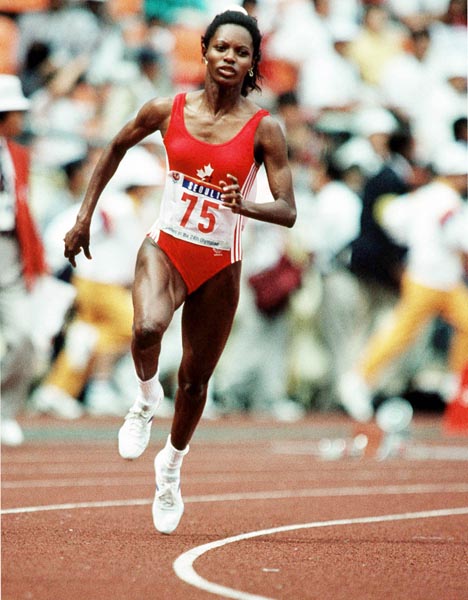 Canada's Marita Payne-Wiggins competing in the 400m  event at the 1988 Olympic games in Seoul. (CP PHOTO/ COA/F.S.Grant)