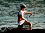 Canada's Larry Cain competing in the canoeing event at the 1988 Olympic games in Seoul. (CP PHOTO/ COA/ T.O'Lett)
