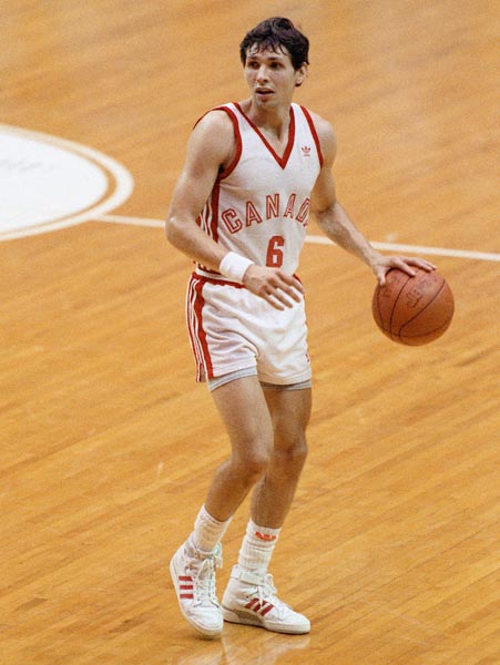 Canada's Eli Pasquale competing in the basketball event at the 1988 Olympic games in Seoul. (CP PHOTO/ COA/ S. Grant)