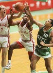 Canada's Karl Tilleman competing in the basketball event at the 1988 Olympic games in Seoul. (CP PHOTO/ COA/ S. Grant)