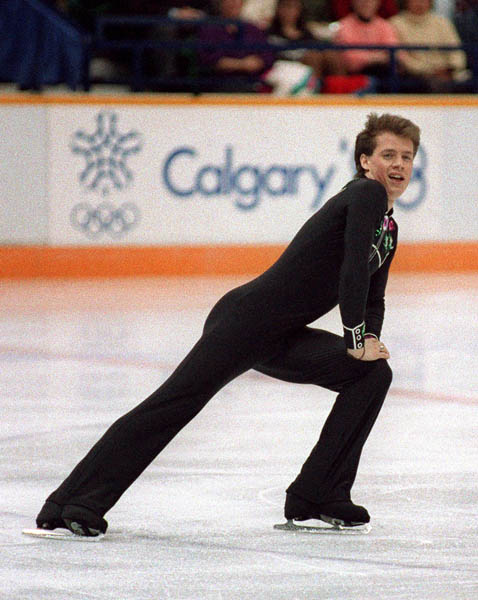 Canada's Kurt Browning participates in the figure skating event at the 1988 Winter Olympics in Calgary. (CP PHOTO/COA/ C. McNeil)