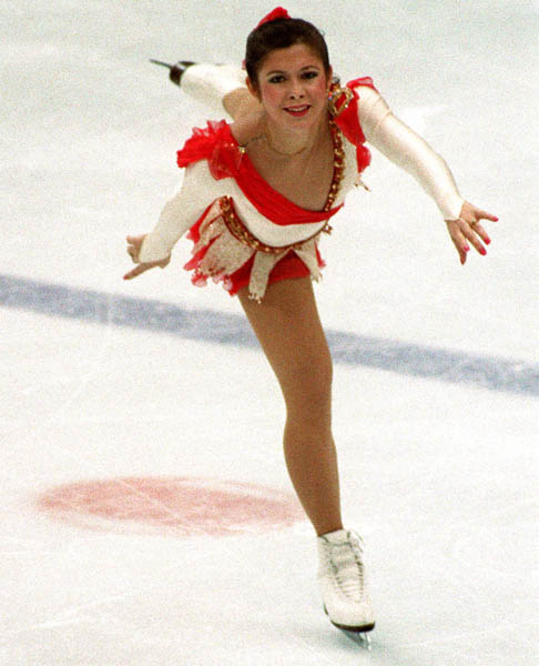 Canada's Charlene Wong participates in the figure skating event at the 1988 Winter Olympics in Calgary. (CP PHOTO/COA/ C. McNeil)