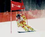 Canada's Mike Carney (left) Rob Boyd participate in the alpine ski event at the 1988 Winter Olympics in Calgary. (CP PHOTO/ COA/C. McNeil)