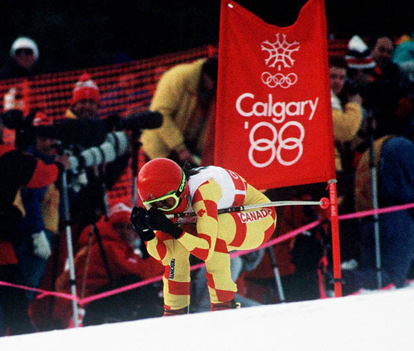 Canada's Kellie Casey participates in the alpine ski event at the 1988 Winter Olympics in Calgary. (CP PHOTO/ COA/C. McNeil)