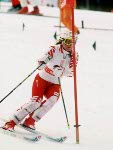 Canada's Melanie Turgeon, part of the alpine ski team at the 2002 Salt Lake City Olympic winter  games. (CP Photo/COA)