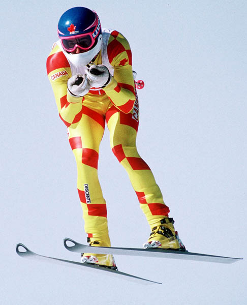 Canada's Don Stevens participates in the alpine ski event at the 1988 Winter Olympics in Calgary. (CP PHOTO/ COA/C. McNeil)