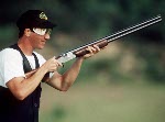 George Leary du Canada participe  l'preuve de tir aux Jeux olympiques de Soul de 1988. (PC Photo/AOC)