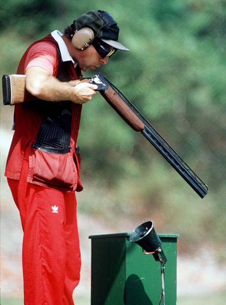 Canada's John Primrose competing in the shooting event at the 1988 Olympic games in Seoul. (CP PHOTO/ COA/ C. McNeil)