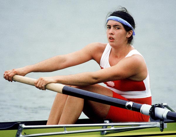 Canada's Kirsten Barnes competing in the rowing event at the 1988 Olympic games in Seoul. (CP PHOTO/ COA/ Cromby McNeil)