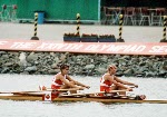 Canada's Silken Laumann competing in the rowing event at the 1988 Olympic games in Seoul. (CP PHOTO/ COA/ Cromby McNeil)