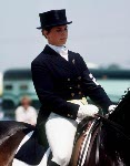 Canada's Cindy Ishoy riding Dynasty in the equestrian event at the 1988 Olympic games in Seoul. (CP PHOTO/ COA/ C. McNeil)