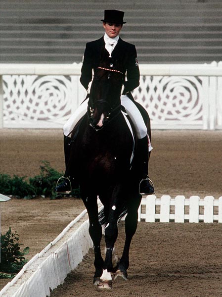 Canada's Ashley Nicoll rides Reipo in the equestrian event at the 1988 Olympic games in Seoul. (CP PHOTO/ COA/ C. McNeil)