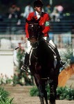 Canada's Laura Tidball-Balisky rides Lavendel 48 in the equestrian event at the 1988 Olympic games in Seoul. (CP PHOTO/ COA/ C. McNeil)