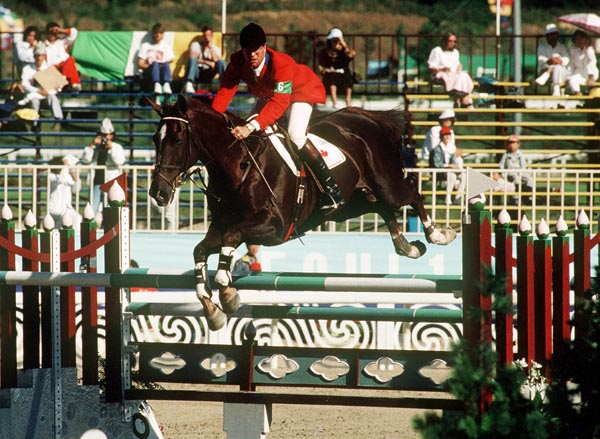 Canada's Ian Miller riding Big Ben in the equestrian event at the 1988 Olympic games in Seoul. (CP PHOTO/ COA/ C. McNeil)