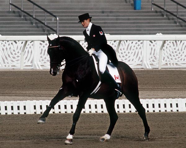 Canada's Ashley Nicoll rides Reipo in the equestrian event at the 1988 Olympic games in Seoul. (CP PHOTO/ COA/ C. McNeil)