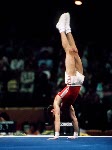 Canada's Lorne Bobkin competes in the gymnastics event at the 1988 Olympic games in Seoul. (CP PHOTO/ COA/ Tim O'lett)