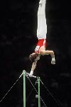 Canada's Brad Peters competes in the gymnastics event at the 1988 Olympic games in Seoul. (CP PHOTO/ COA/ Tim O'lett)