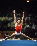 Canada's James Rozon competes in the gymnastics event at the 1988 Olympic games in Seoul. (CP PHOTO/ COA/ Tim O'lett)