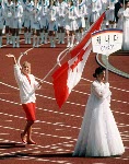 Canada's Jo-Anne Mintz riding Prado in the equestrian event at the 1988 Olympic games in Seoul. (CP PHOTO/ COA/ C. McNeil)