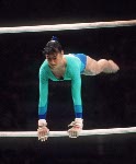 Canada's Monica Covacci competes in the gymnastics event at the 1988 Olympic games in Seoul. (CP PHOTO/ COA/ Tim O'lett)