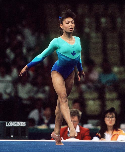 Canada's Larissa Lowing competes in the gymnastics event at the 1988 Olympic games in Seoul. (CP PHOTO/ COA/ Tim O'lett)