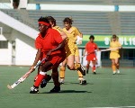Canada's Sandra Levy competing in the field hockey event at the 1992 Olympic games in Barcelona. (CP PHOTO/ COA/Ted Grant)