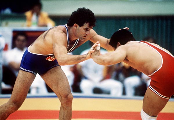 Canada's Chris Rinke competes in the freestyle wrestling event at the 1988 Seoul Olympic Games. (CP PHOTO/COA/C. McNeil)
