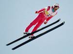 Canada's Steve Collins participates in the ski jumping event at the 1988 Winter Olympics in Calgary. (CP PHOTO/COA/ J. Gibson)