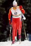 Canada's Wayne Dustin competes in a cross country ski event at the 1988 Calgary Olympic winter Games. (CP PHOTO/COA/ J. Gibson)